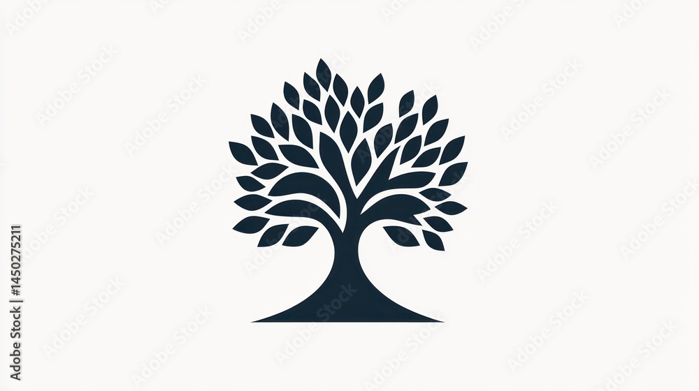 Fototapeta premium Abstract tree logo design for branding