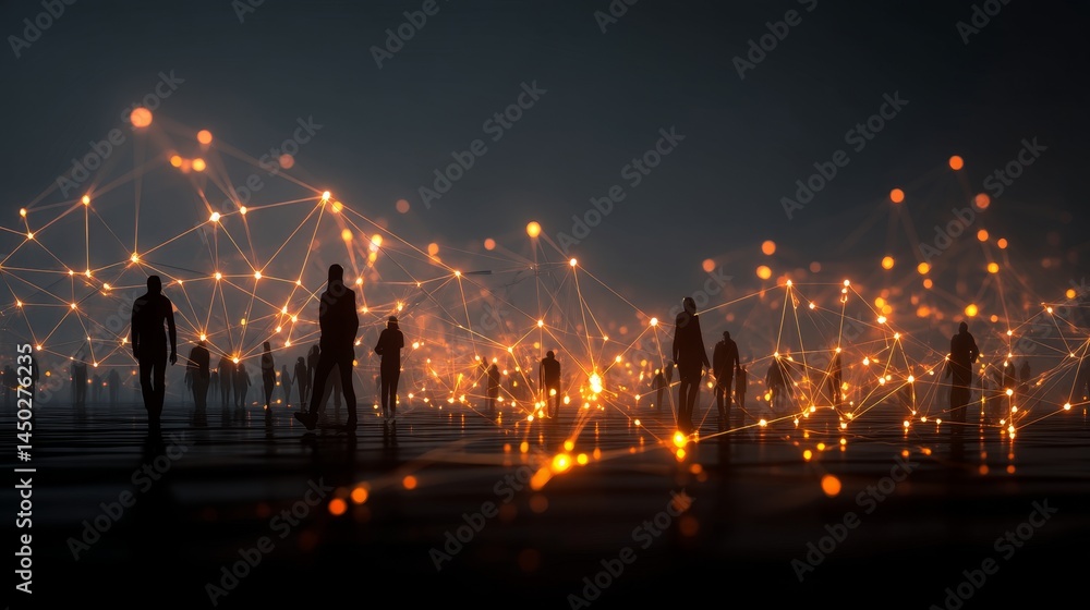 Fototapeta premium Understanding social network connections to foster stronger community engagement and relationships