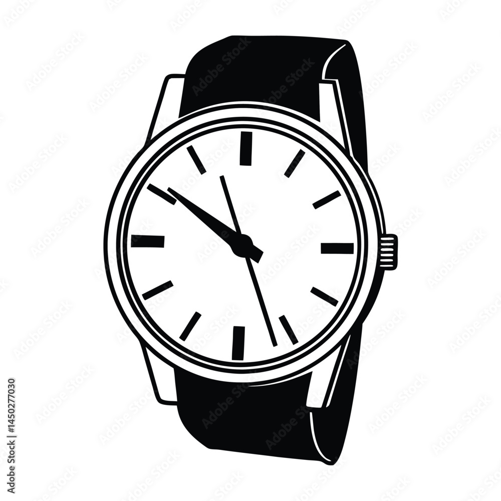 Vector hand watch illustration image in white background. Vector hand watch illustration image in white background.