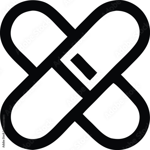 capsule pills outline icon on transparent background. vector illustration