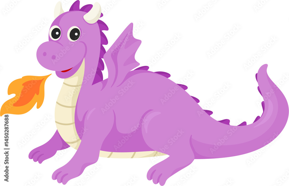 Fototapeta premium illustration dragon fairy tale