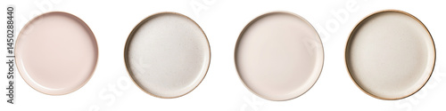 Wallpaper Mural Stack of minimalist ceramic plates in neutral tones Torontodigital.ca