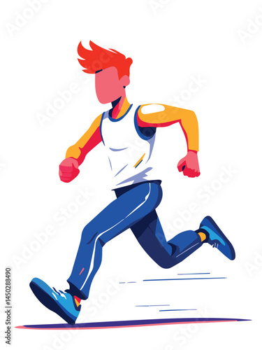 running man vector illustration