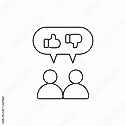 User feedback discussion opinion icon vector sign