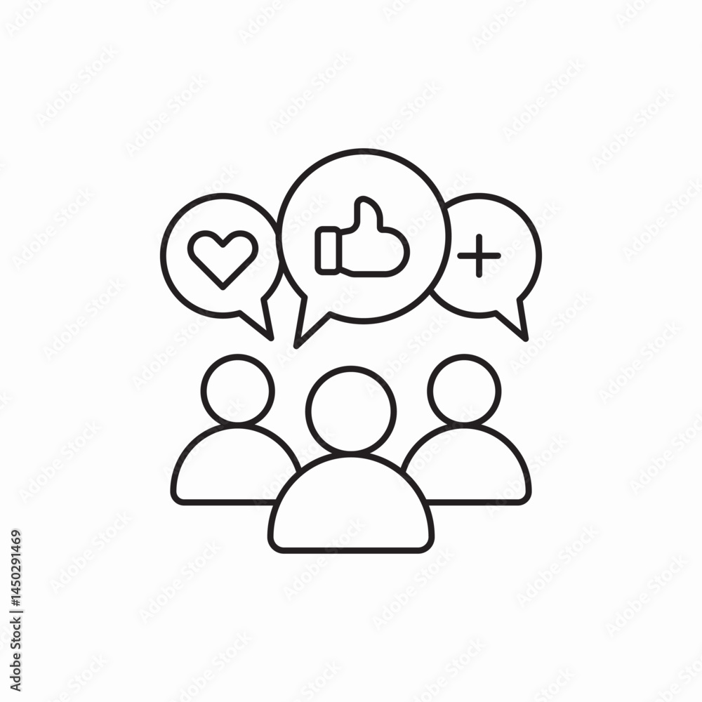 Social media feedback comments icon vector sign Social media feedback comments icon vector sign