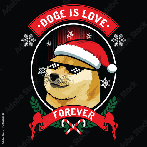 doge is love christmas ugly sweater.eps
