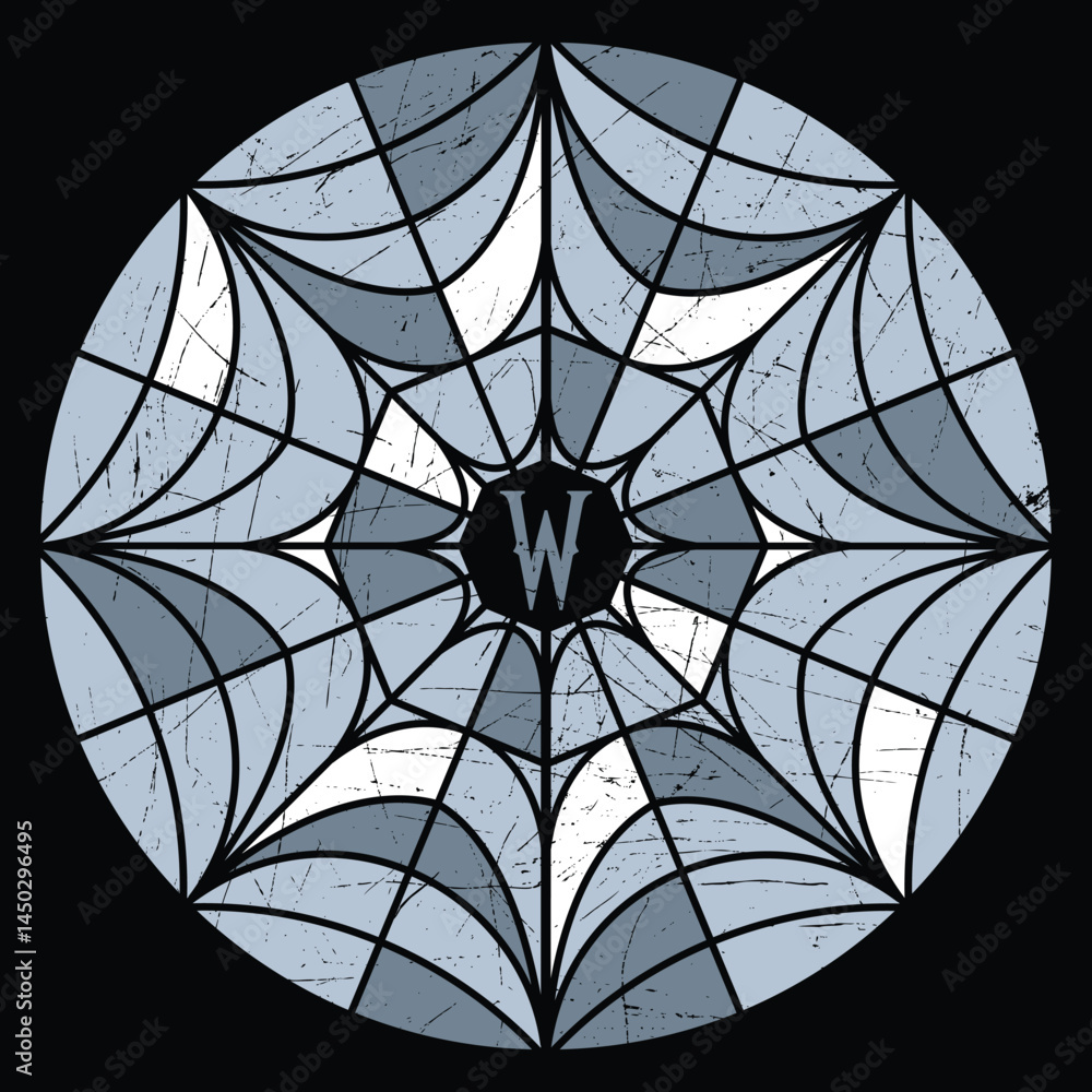 Obraz premium monochrome spider web design.eps