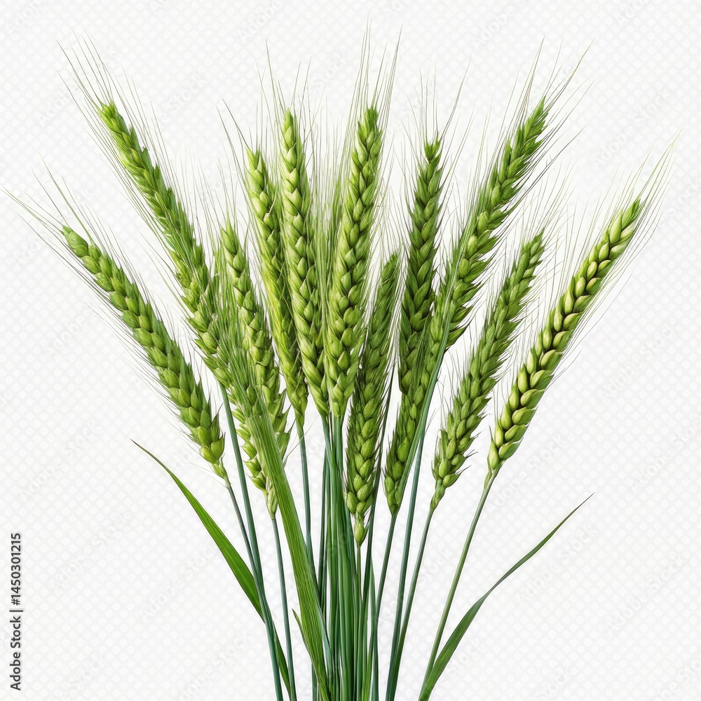 green wheat ears green wheat ears