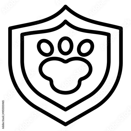 Wildlife Protection Vector Line Icon Design