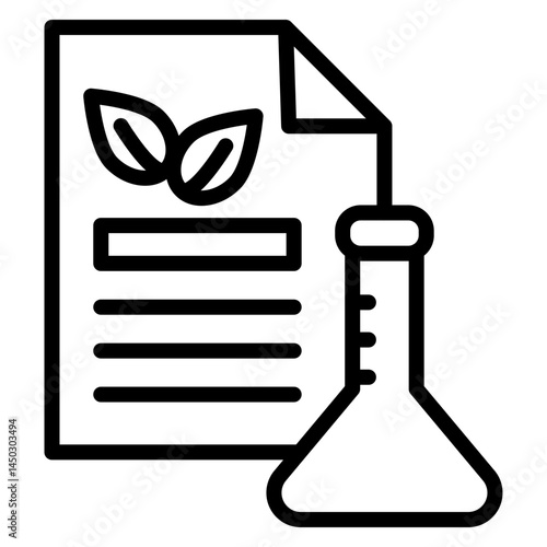 Climate Research Lab Vector Line Icon Design