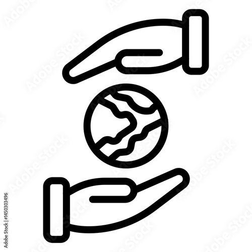 Environmental NGO Vector Line Icon Design