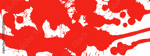 Blood spot and stain pattern. Red splashes, smudges, and spray stains for thriller or mystery themes.
