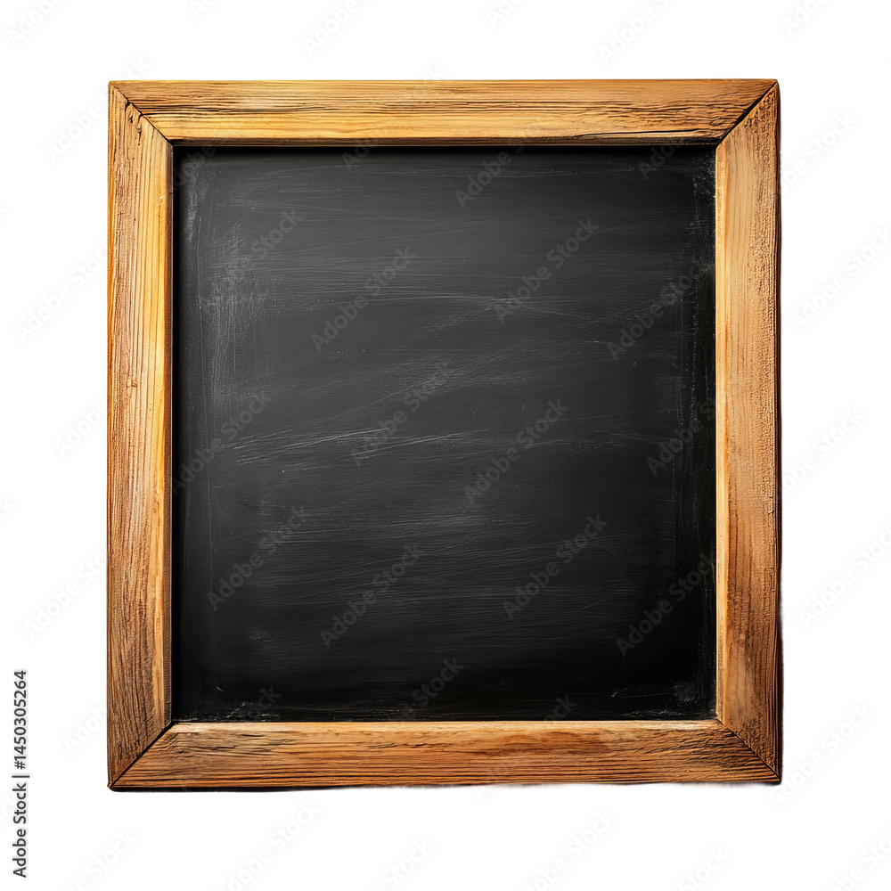 A blank chalkboard in a wooden frame, ready for your message A blank chalkboard in a wooden frame, ready for your message
