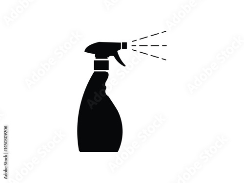 Spray bottle glyphs symbol icon design vector isolated transparent background