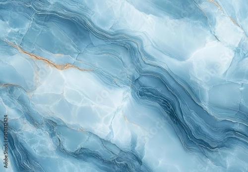 Wallpaper Mural Blue-white intertwined marble-like texture with flowing mineral patterns. Torontodigital.ca