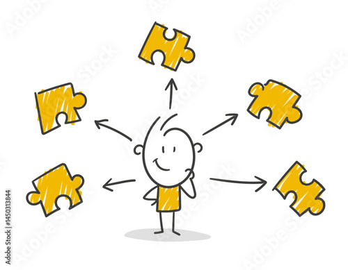 Strichfiguren / Strichmännchen / Stick Figures: Puzzle, Beweise, Detektiv, nachdenken. (Nr. 840)