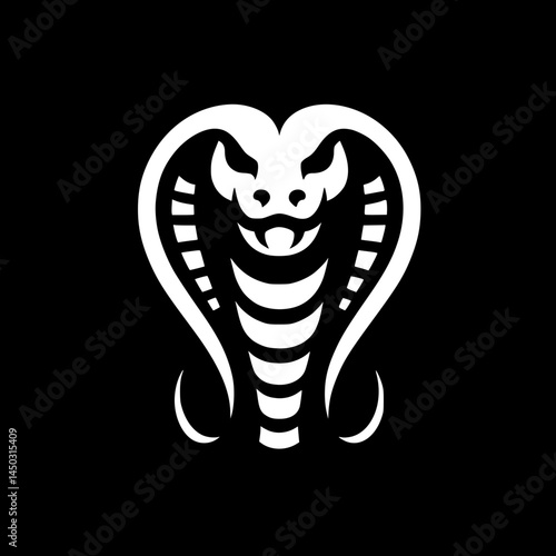 Cobra silhouette black vector design