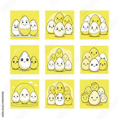 Cute Cartoon Eggs Collection
