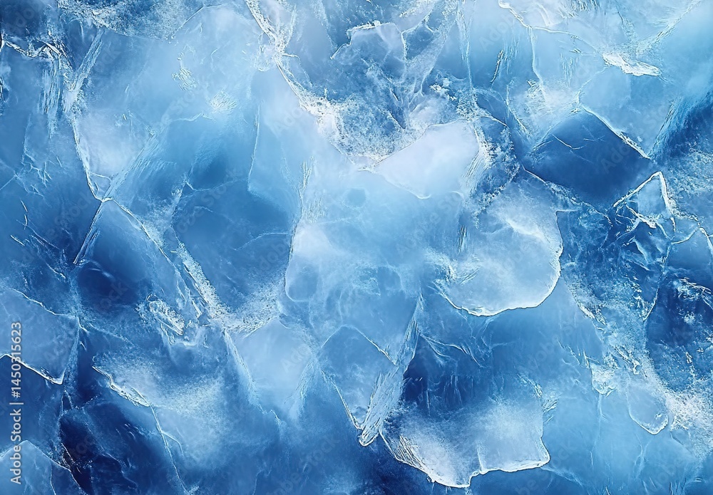 A blue-toned image with natural textures and undulating forms resembling an ice or water surface. A blue-toned image with natural textures and undulating forms resembling an ice or water surface.