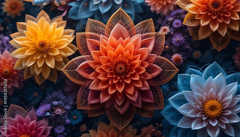 Fototapeta premium Architectural Bloom Matrix