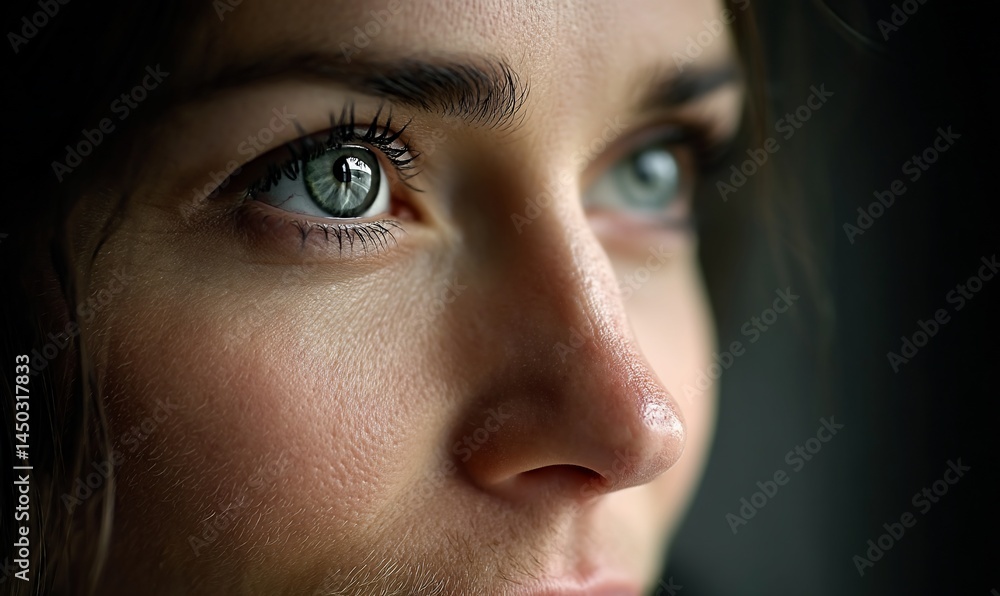 Fototapeta premium Captivating gaze natural beauty unveiled