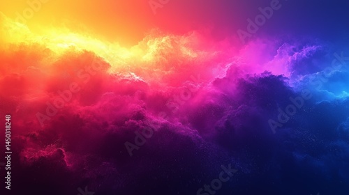 Colorful abstract clouds in vibrant hues of purple and orange  
