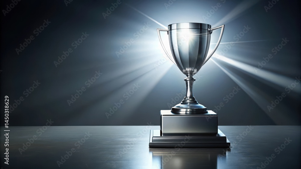 A gleaming glass trophy sits atop a sleek, gray pedestal, casting a mesmerizing glow on its surroundings , glass, trophy, glass A gleaming glass trophy sits atop a sleek, gray pedestal, casting a mesmerizing glow on its surroundings , glass, trophy, glass