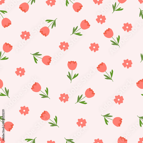 Wallpaper Mural flat design flower nature pattern illustration for poster or social media or pamphlet. Torontodigital.ca