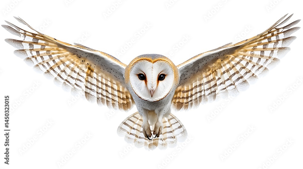 Fototapeta premium Majestic Owl in Full Flight