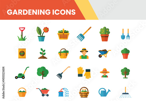 Gardening and Agriculture Line Icons – Vector Outline Set Featuring Greenhouse, Seedling, Sprout, Watering Can, Farmer, Fertilizer, Pollination, and Homegrown Food