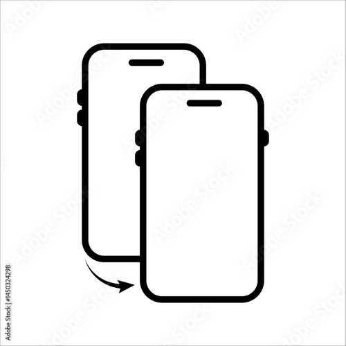 Phone duplicate Icon set. Symbol isolated white background. vector illustration. color editable.