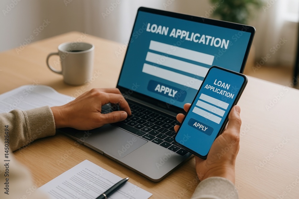 Online loan application process. Online loan application process.