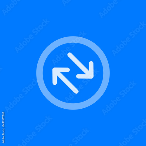Circle Up-Left Down-Right Arrows