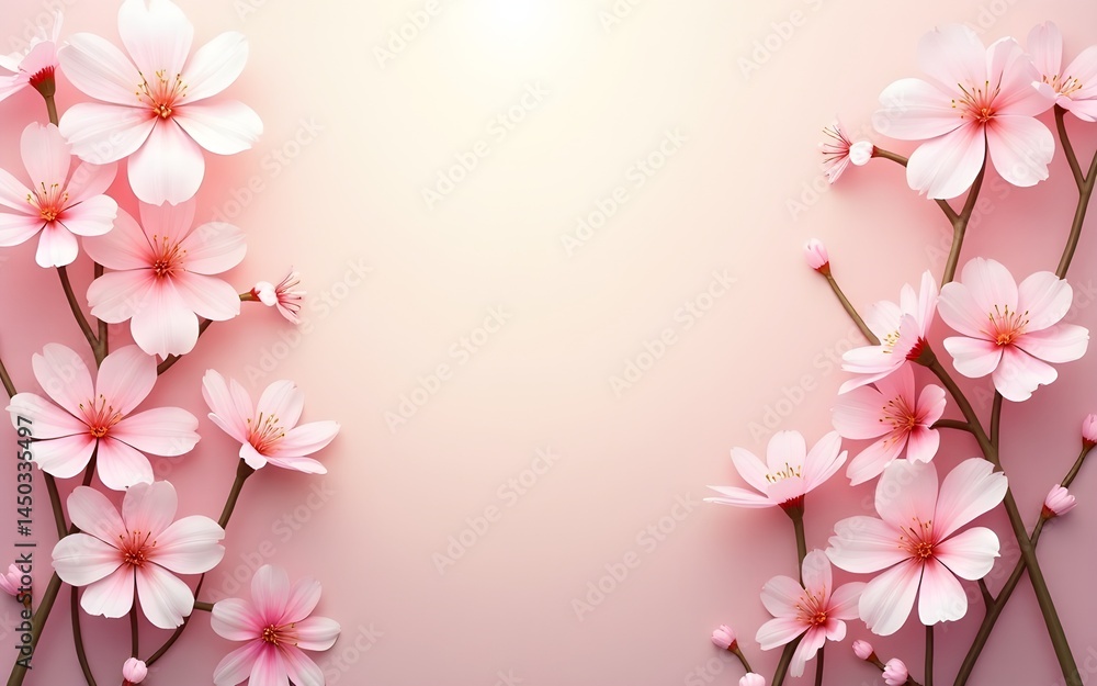 beautiful spring flowers on paper background. High quality beautiful spring flowers on paper background. High quality