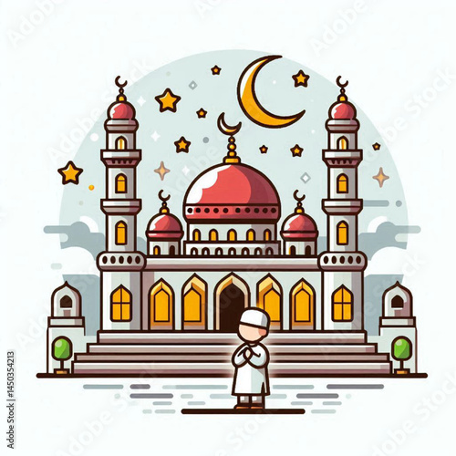 Wallpaper Mural vector illustration of a mosque Torontodigital.ca
