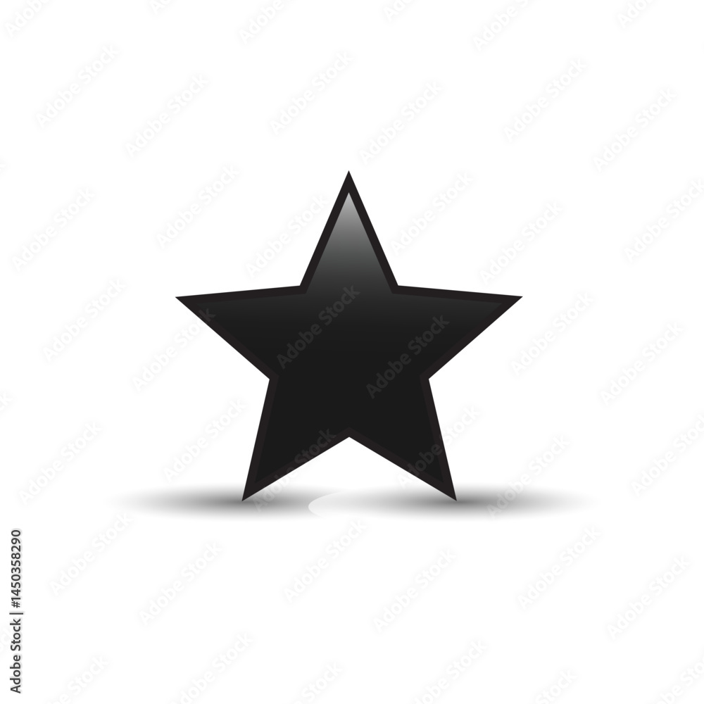 Black star emoji vector template illustration Black star emoji vector template illustration