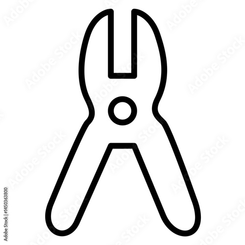Pliers Outline Icon Illustration for Tool and Hardware Needs