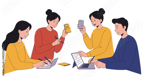 Two Women Collaborating on a Project Focused on Work