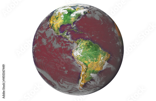 Fototapeta Naklejka Na Ścianę i Meble -  planet earth isolated With Clipping path. Elements of this image furnished by NASA