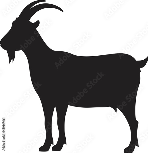 Goat Silhouette PNG Transparent Background
