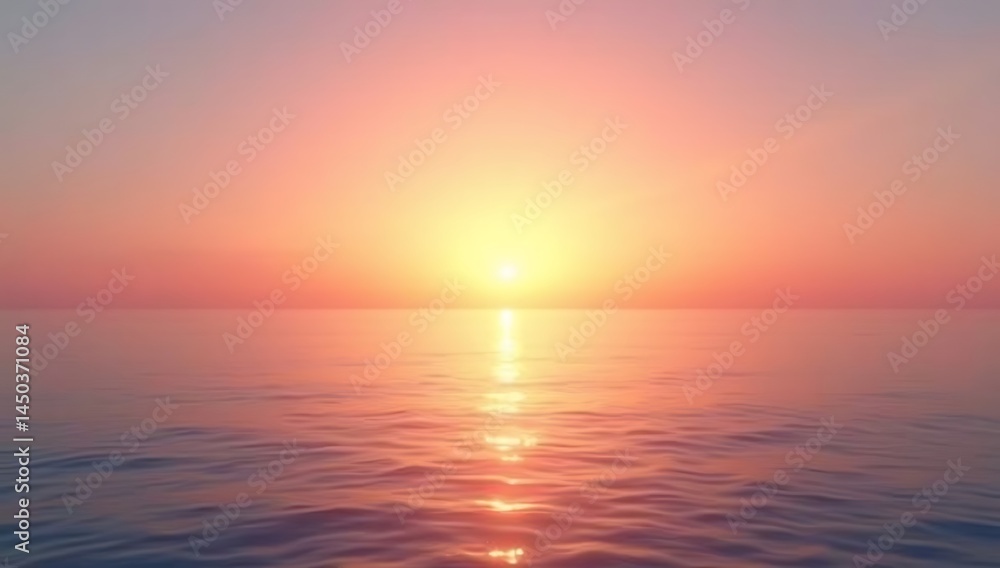 Fototapeta premium Stylized digital blurred sunrise landscape