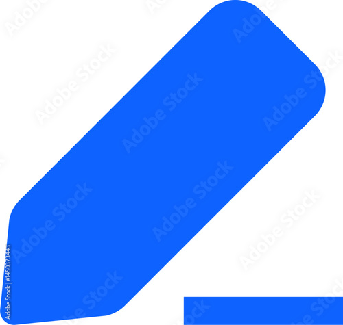 write blue simple vector icon