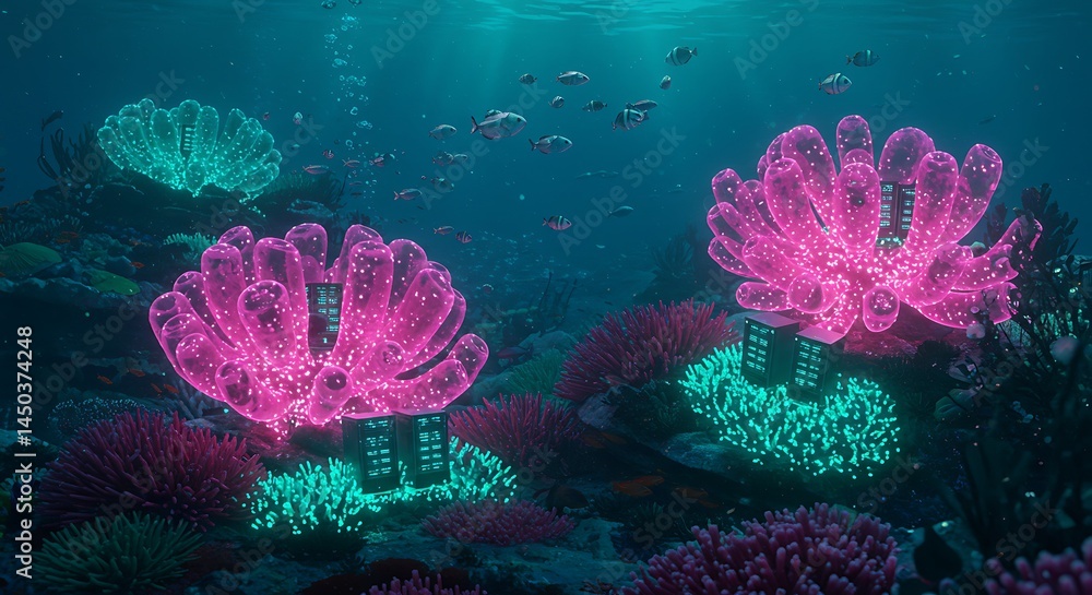 Obraz premium Vibrant coral reef ecosystem underwater world ocean life colorful marine biology aquatic environment