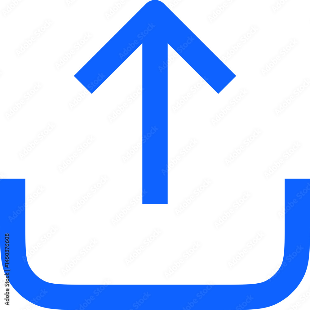 upload blue simple vector icon upload blue simple vector icon