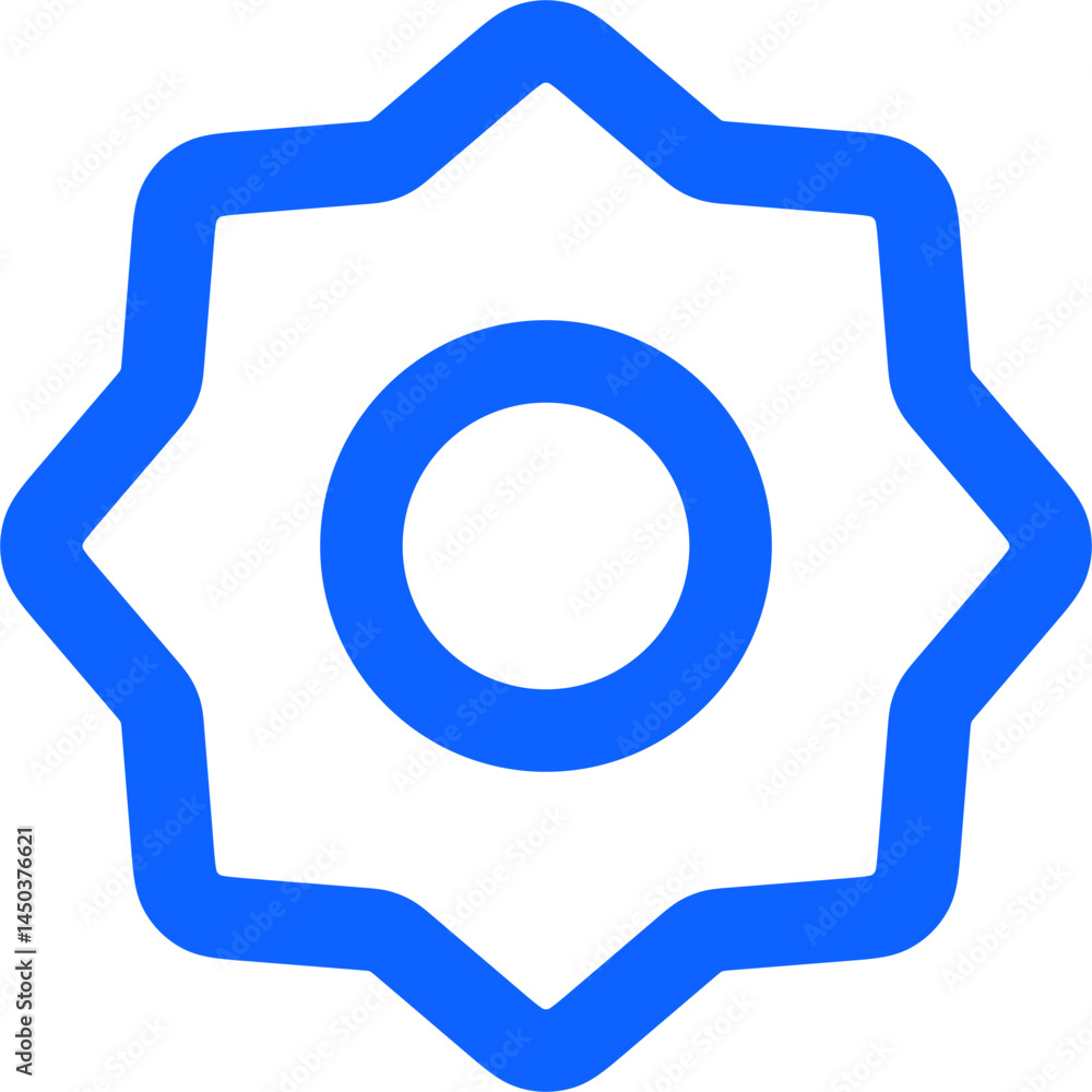 setting blue simple vector icon setting blue simple vector icon