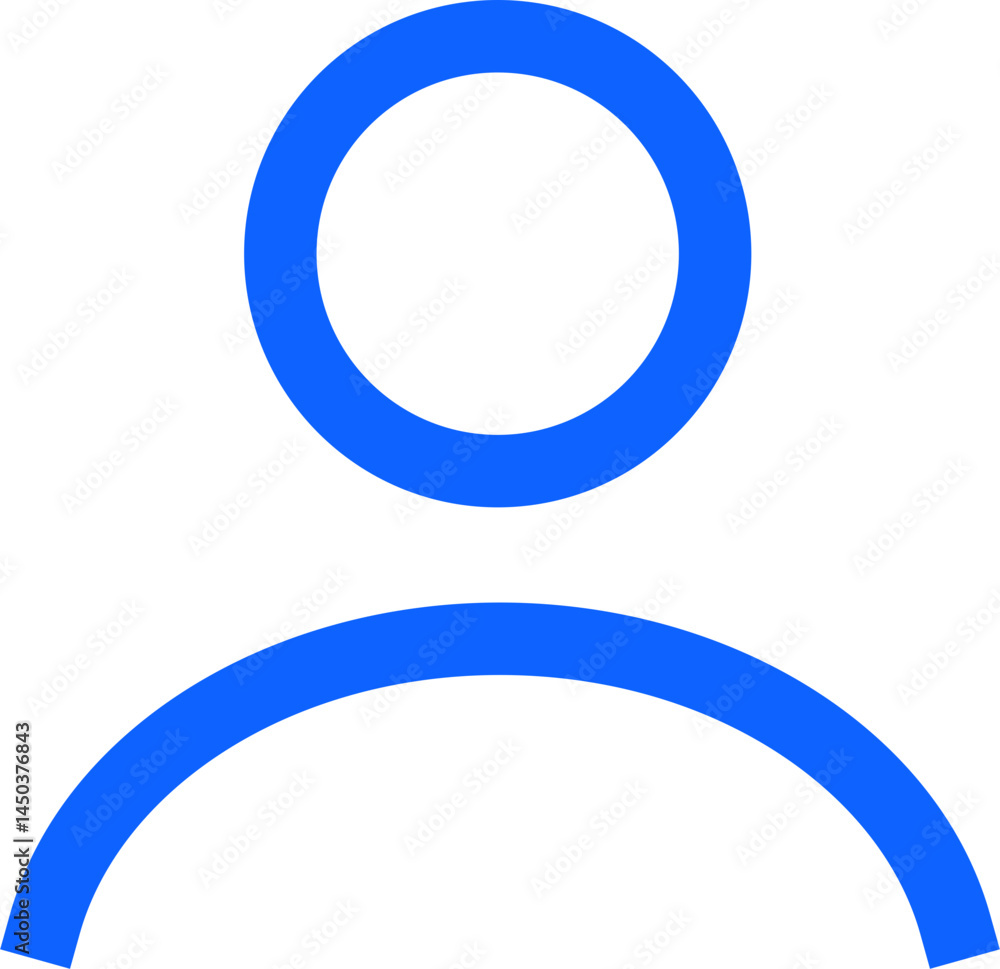 avartar blue simple vector icon avartar blue simple vector icon