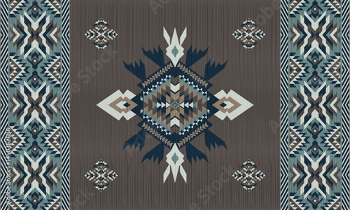 American tribal ethnic native pattern.Traditional Navajo,Aztec,Apache,Southwest and Mexican style fabric pattern.Abstract vector motifs pattern.For fabric,clothing,blanket,carpet,woven,wrap,decoration
