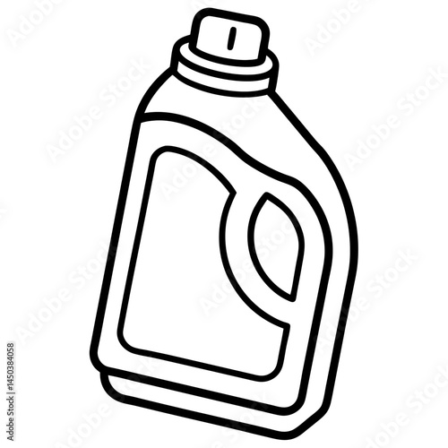 Minimal Laundry Detergent Vector on White