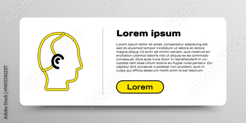 Line Baldness icon isolated on white background. Alopecia. Colorful outline concept. Vector