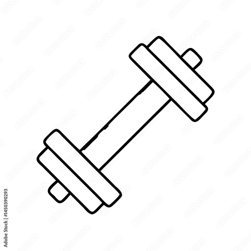 dumbbell icon, dumbbell line art - simple line art of dumbbell, perfect for dumbbell logos and icons dumbbell icon, dumbbell line art - simple line art of dumbbell, perfect for dumbbell logos and icons